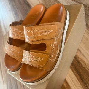 Stylish Tan Leather Sandals for Women